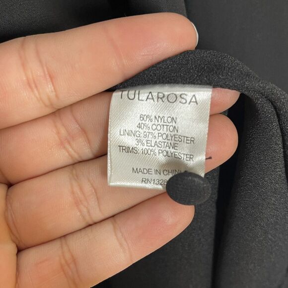 Tularosa X Revolve Skylar Mini Dress Black Lace Size Small V Neck Tie Back - Picture 11 of 12